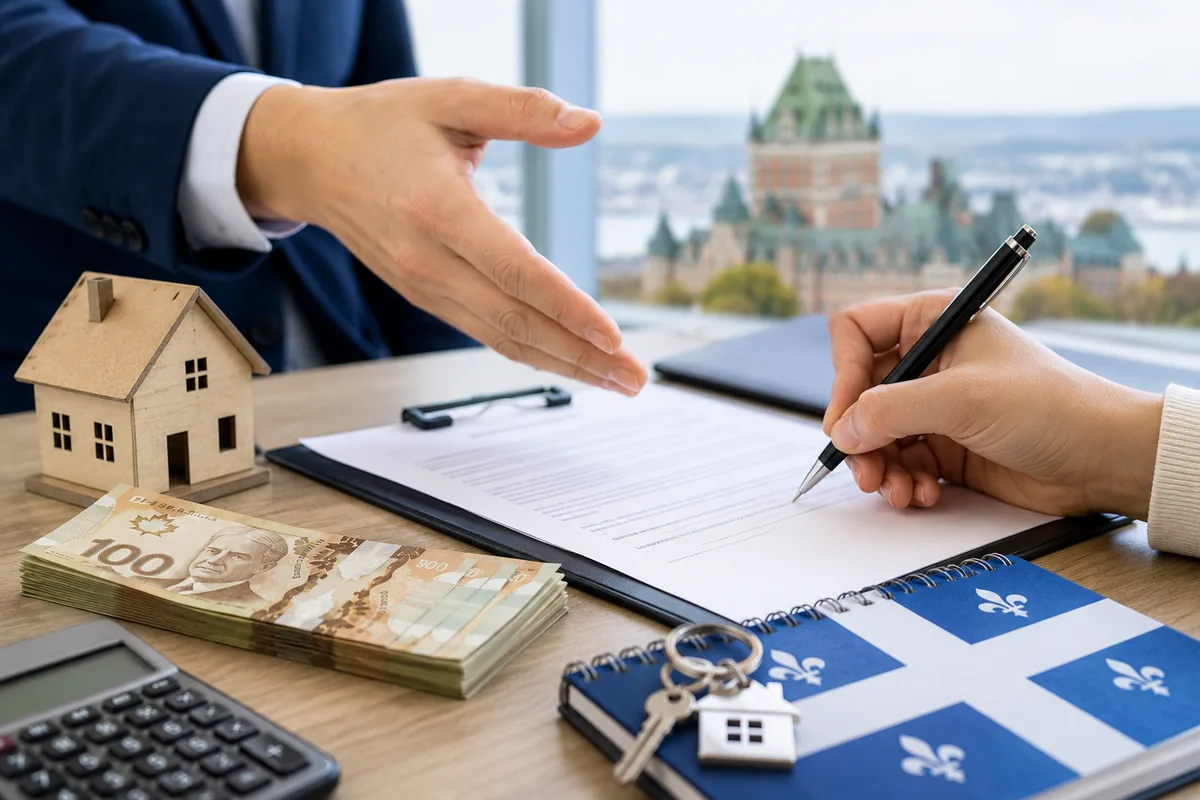 Analyse des taux d'un prêteur privé au Québec sur ordinateur portable